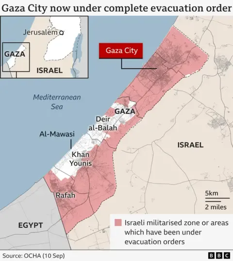 Numerous Civilians Escape as Military Forces Advance Further into Gaza City