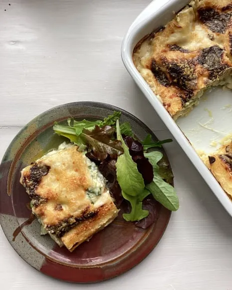 A Classic Dish for Lasagne with Summer Squash and A Trio of Cheeses