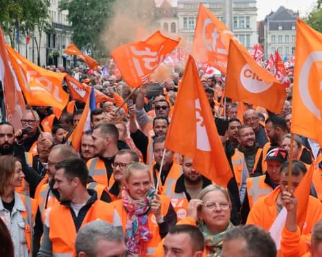 Countrywide Strike Action Draws Massive Crowds Protesting Throughout France